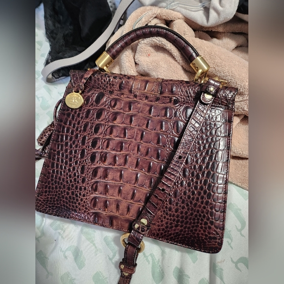 Brahmin leather handbag WITH rose charms - Picture 11 of 12